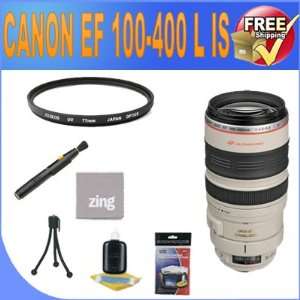 Canon EF 100 400mm f4.5 5.6L IS USM Telephoto Zoom Lens + UV Filter 