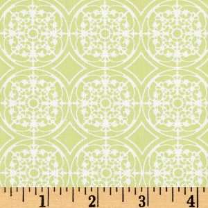  44 Wide Fresh Palette Mosaic Lime/White Fabric By The 