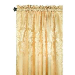  Dunmore   Gold Windows 54x95 Rod Pocket Panel with Ruffle 