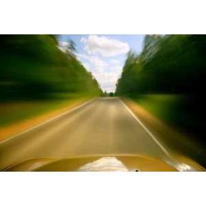 Car Drive Motion Blured on Hight Speed   Peel and Stick Wall Decal by 