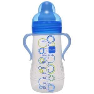 MAM Hold Me Bottle with Handles, 6 Months, 9 Ounce, Colors 