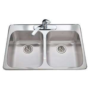  Kindred QDL22338N3 Kindred Drop In sink 3 Hole