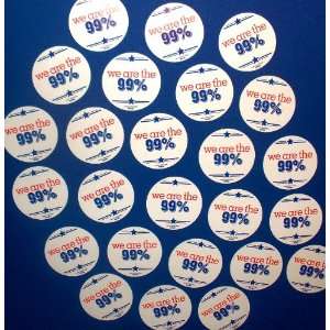 We Are The 99% Political Economic Reform Round 3 Lapel Badge Stickers 