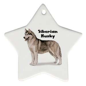  Siberian Husky Ornament (Star)
