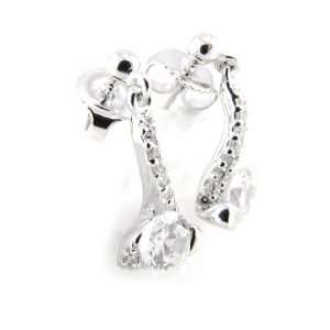  Silver loops Scarlett white. Jewelry