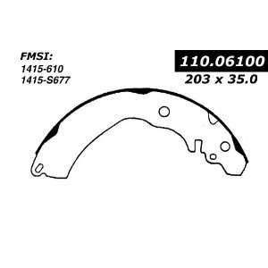  Centric Parts, 111.06100, Centric Brake Shoes Automotive