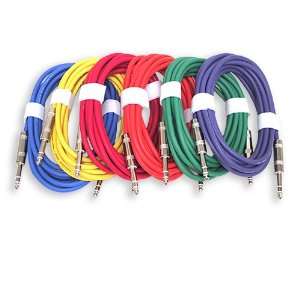   Cable Cords   1/4 TRS To 1/4 TRS Color Cables   12 Balanced Snake