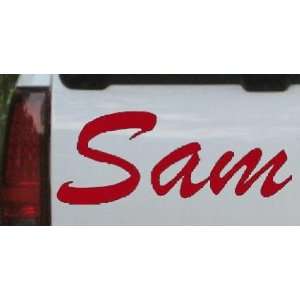  Sam Car Window Wall Laptop Decal Sticker    Red 44in X 17 