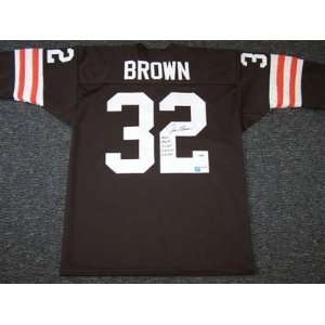 Signed Jim Brown Uniform   Stats PSA DNA #K09659 