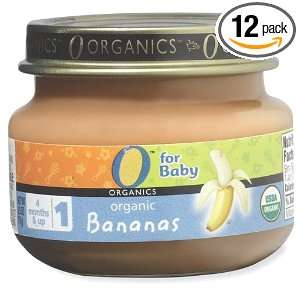 Organics for Baby Organic Banana, Stage 1, 2.5 Ounce Jars (Pack of 