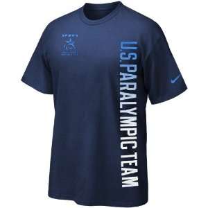  Nike USA Paralympic Team Navy Blue 2010 Vertical Fade T 