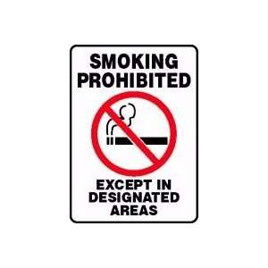  SMOKING PROHIBITED EXCEPT IN DESIGNATED AREAS (W/GRAPHIC 