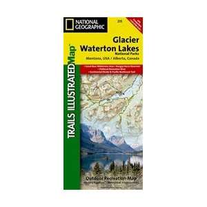  Nat Geo Glacier / Waterton Lakes National Parks Trail Map 