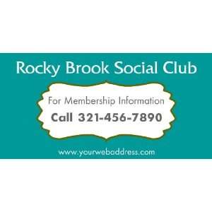    3x6 Vinyl Banner   Rocky Brook Social Club 