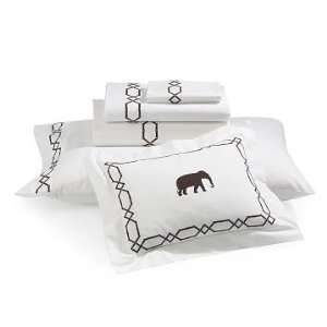  Williams Sonoma Home Elephant Scroll Embroidered, Sheet 