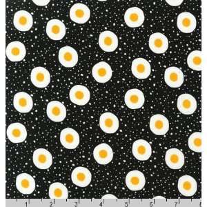   Chicken Egg Black Fabric One Yard (0.9m) AEK 11220 2