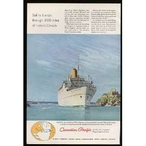   Canadian Pacific White Empress Ship Print Ad (11663)