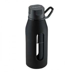  Glass Water Bottle 16oz Black (13009)  