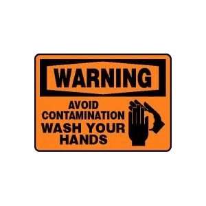  WARNING AVOID CONTAMINATION WASH YOUR HANDS (W/GRAPHIC) 10 