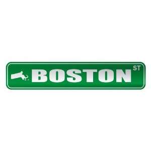   BOSTON ST  STREET SIGN USA CITY MASSACHUSETTS