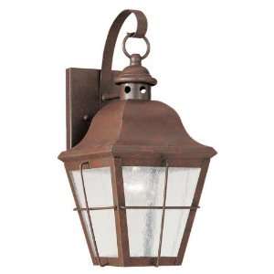   Gull Chatham Outdoor Hanging Wall Lantern   14H in. Weathered Copper