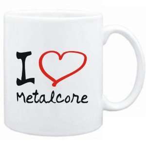  Mug White  I LOVE Metalcore  Music