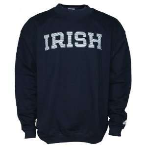 Adidas Notre Dame Fighting Irish Navy Mini Blinds Crew Neck Sweatshirt