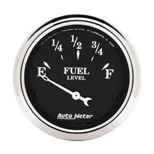 Auto Meter 1716 Old Tyme Black 2 1/16 Short Sweep Electric Fuel Level 