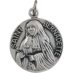 com Elegant and Stylish 18.00 MM St. Bernadette Medal with 18.00 inch 