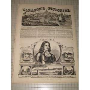 1854 Gleasons Pictorial William Penn   Pottsville,Pa.   Harpers 