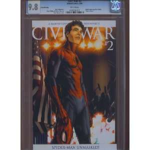   Comics Civil War #2 Variant CGC Graded 9.8 Comic Book
