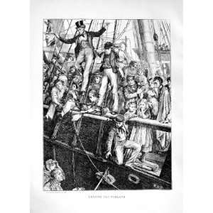  1869 SHIP ENGLAND FAMILIES SAILING CHILDREN PEOPLE
