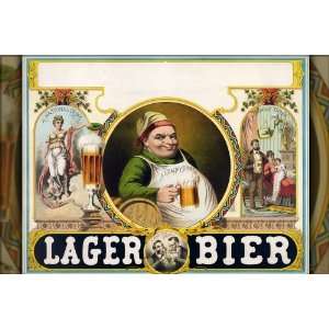  Lager Bier, c.1870s   24x36 Poster 