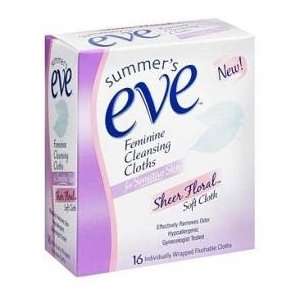  Summers Eve Feminine Cleansing Cloths Sensitive Skin Sheer 