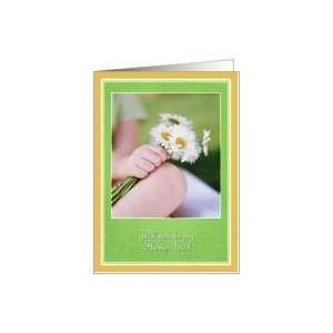  Flower Girl   Young girl with Daisy Bouquet Card Health 