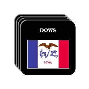  US State Flag   DOWS, Iowa (IA) Set of 4 Mini Mousepad 