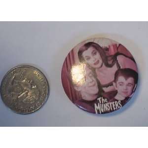  Vintage Tv Button  The Munsters Herman & Lily Everything 