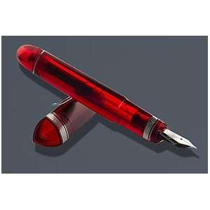  Omas 360 Vintage Red Fountain Pen   Red/Silver, Fine Nib 