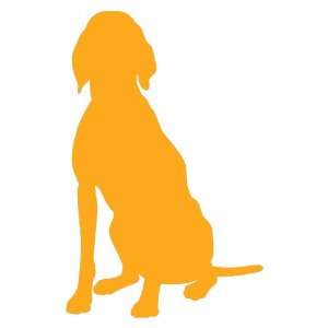  Hound Dog Large 10 Tall GOLDEN YELLOW vinyl window decal 