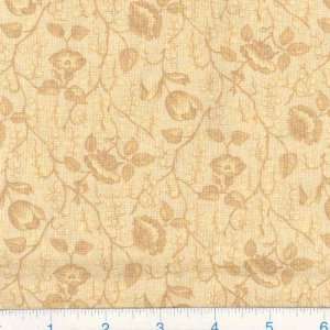  45 Wide Light Hues Tulips Pale Gold Fabric By The Yard 