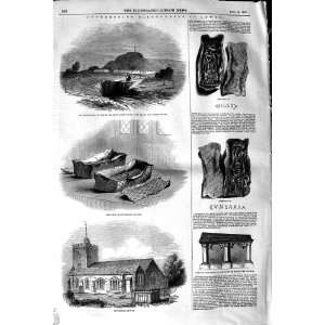  1845 EXCAVATION LEWES SOUTHOVER CHURCH PRIORY RUINS