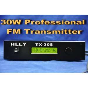  Shipping Free  30W Professional FM Transmitter + Power 
