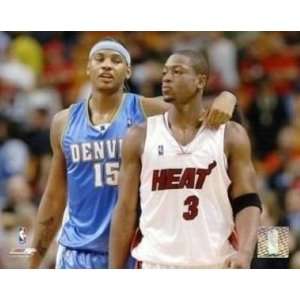  Dwyane Wade and Carmelo Anthony Miami Heat Denver Sports 