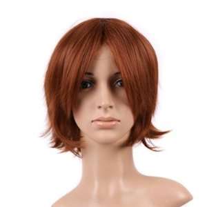  Red Brown Short Cut Anime Costume Cosplay Wig Toys 