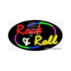   Rock and Roll Neon Sign 17 Tall x 30 Wide x 3 Deep 