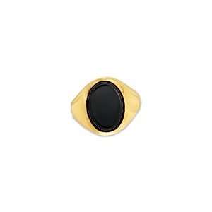    ZALES Mens Oval Onyx Ring in 10K Gold mns dia sol rg Jewelry
