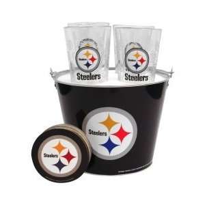  Pittsburgh Steelers Pint and Beer Bucket Set  Pittsburgh 