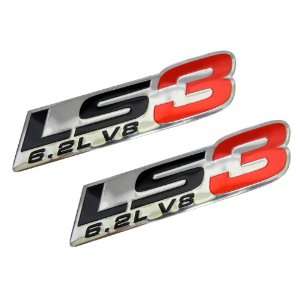  2x (pair/set) LS3 6.2L V8 Red Engine Emblems Badges Highly 