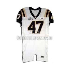  White No. 47 Game Used BYU Nike Football Jersey Sports 