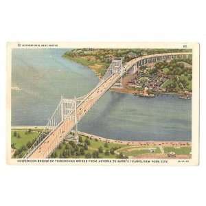    PostcardTriborough Bridge Wards IsNew York City 30 